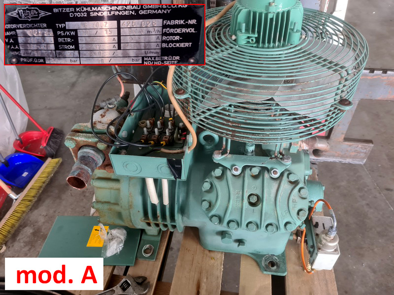 2 compressori frigo Bitzer 4G-20.2Y usati da 20hp in vendita - foto 1