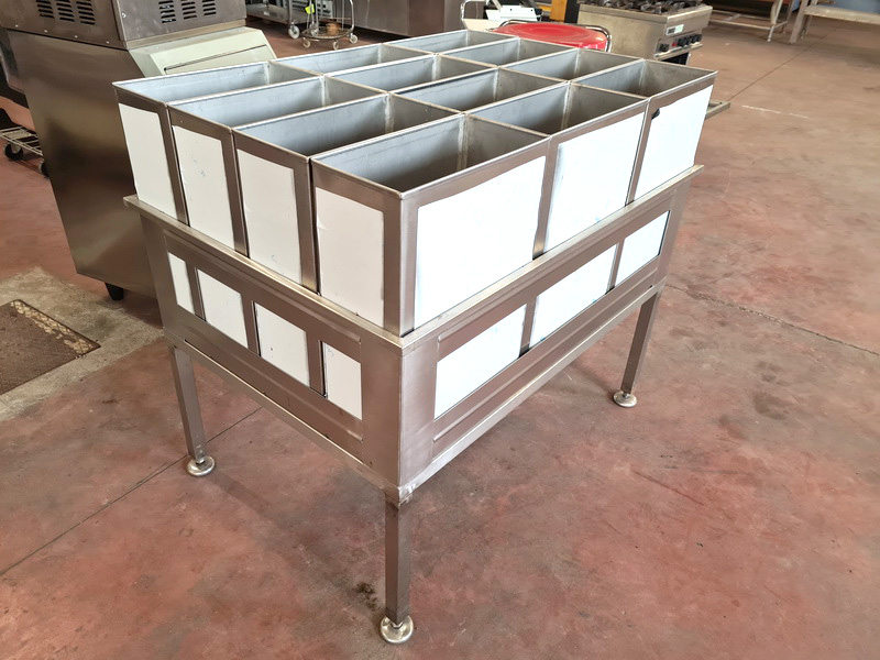 sgocciolatoio inox con 12 cesti usato in vendita - foto 1