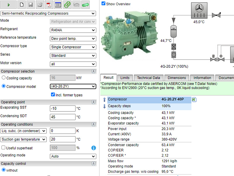 2 compressori frigo Bitzer 4G-20.2Y usati da 20hp in vendita - foto 3