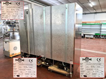 armadio frigo a 3 colonne in inox usato in vendita - foto 5