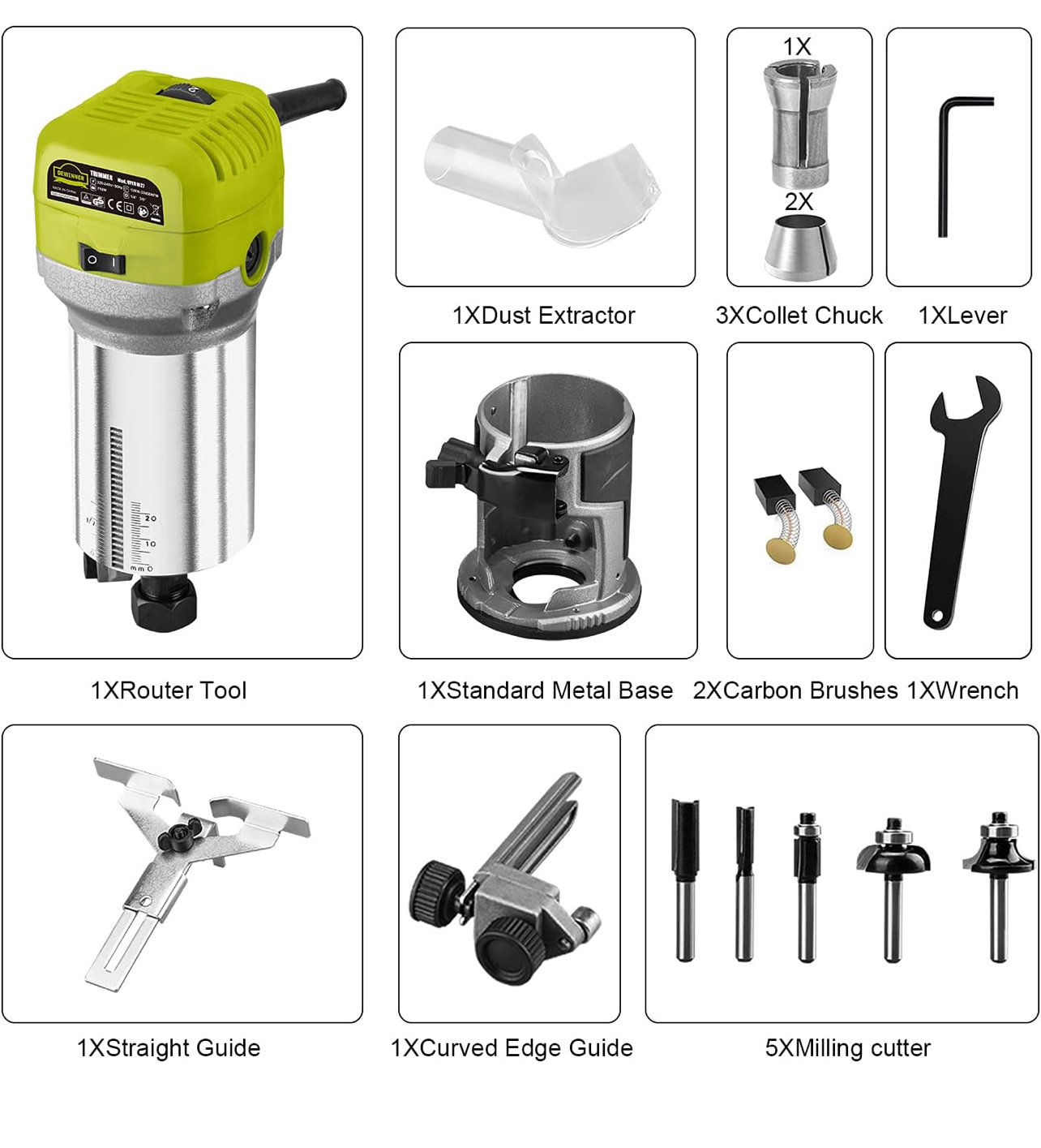 Fresatrice Rifilatore, DEWINNER Router di legno in vendita - foto 2
