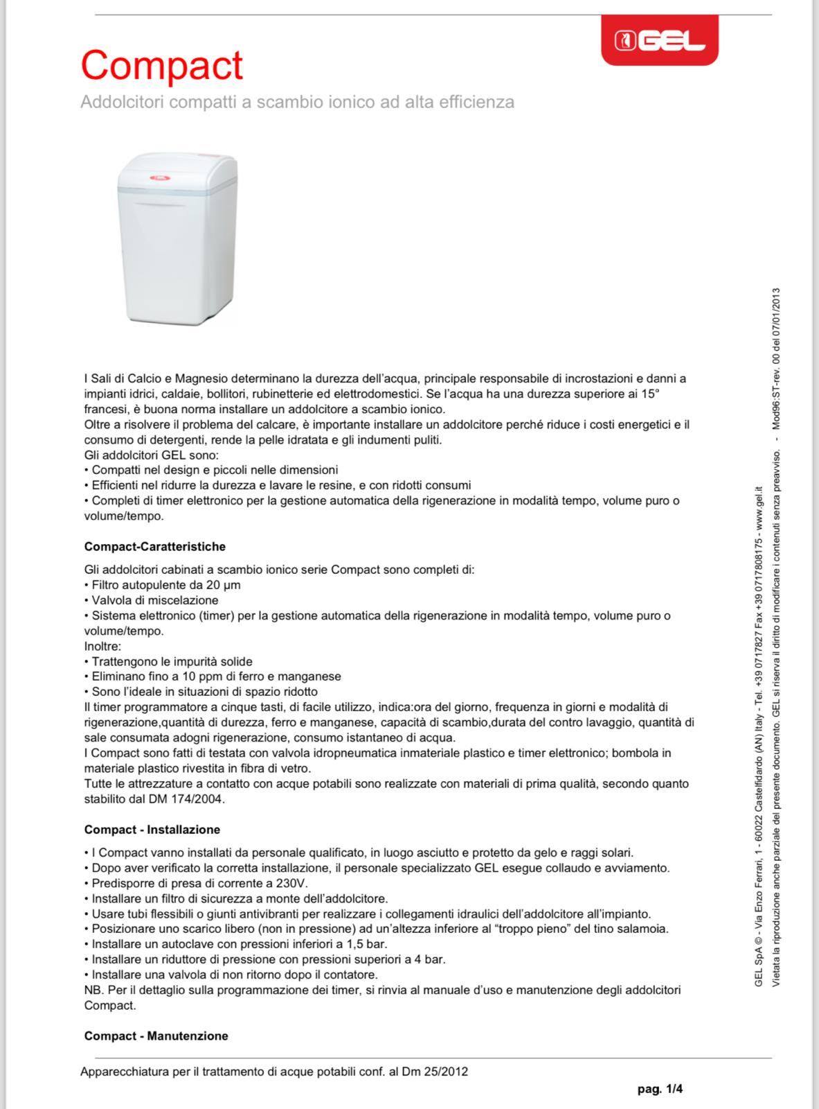 PDC ACS SAMSUNG e ADDOLCITORE COMPACT MEDIUM GEL in vendita - foto 3