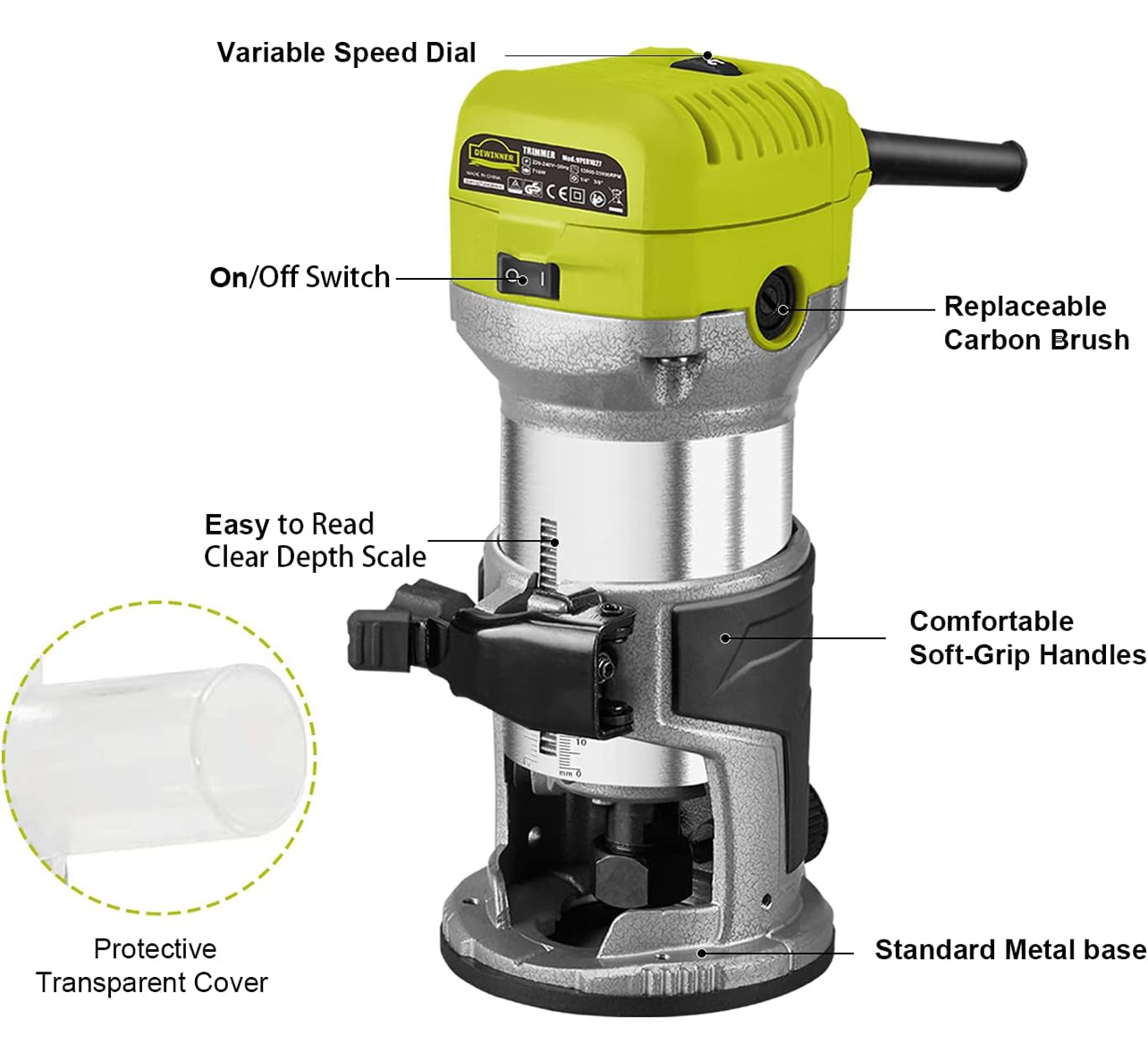 Fresatrice Rifilatore, DEWINNER Router di legno in vendita - foto 3