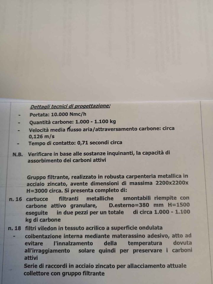 Gruppo filtrante a carboni attivi in vendita - foto 2